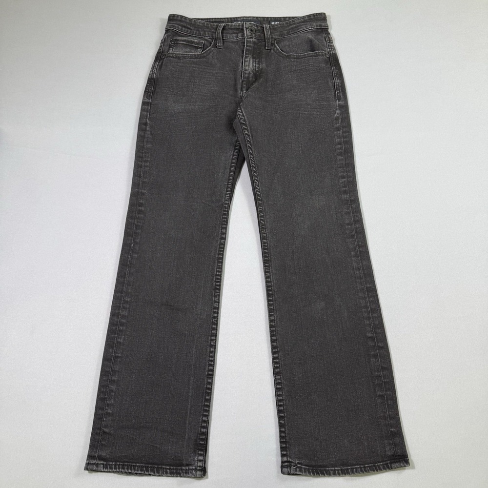 BKE Jake Jeans Mens 30x32 Black Straight Leg Stretch‎ Dark Wash Denim Preppy